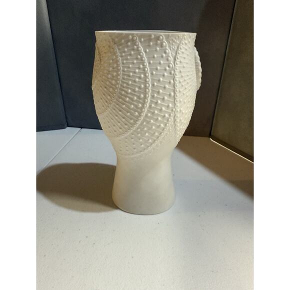 A K Kaiser vase white bisque pearl details Martin Frey design W Germany VTG - Picture 1 of 4